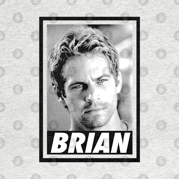 Paul Walker - Brian - Portrait retro by DoctorBlue